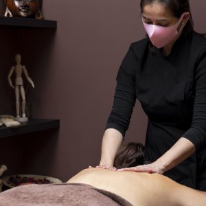 woman relaxing beauty salon